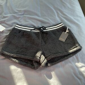 PJ Salvage Cozy Black Fleece Shorts